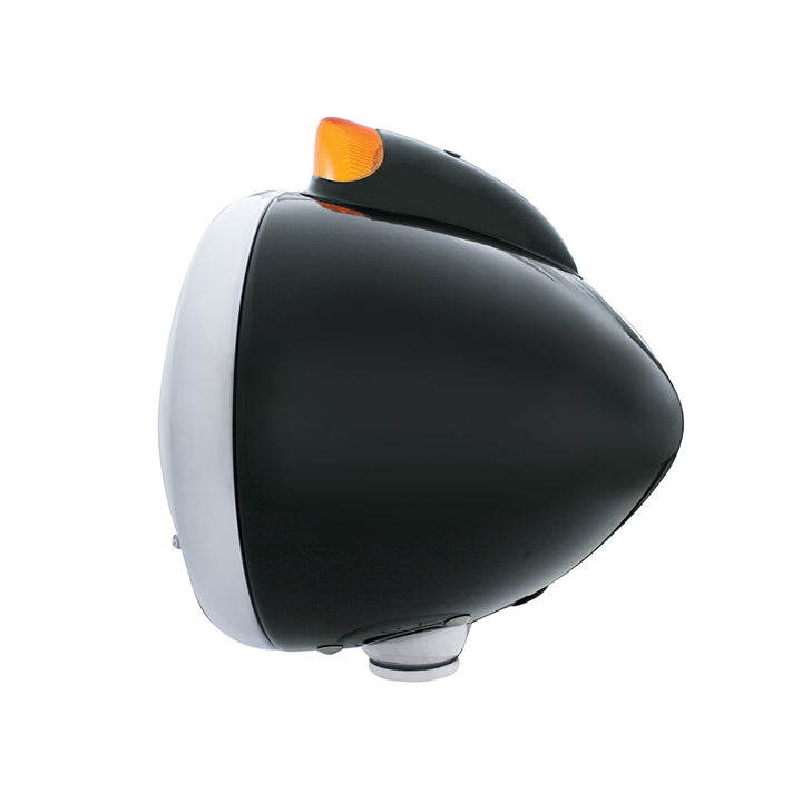 Black Guide 682-C Headlight H6024 &amp; Original Style LED Signal - Amber Lens