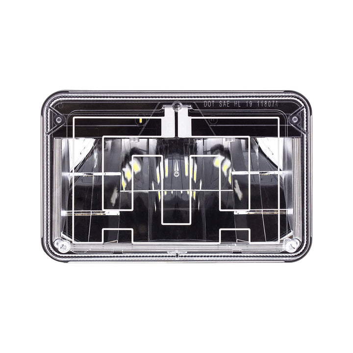ULTRALIT - Heated 4" x 6" LED Headlight With Polycarbonate Lens &amp; Housing - High Beam