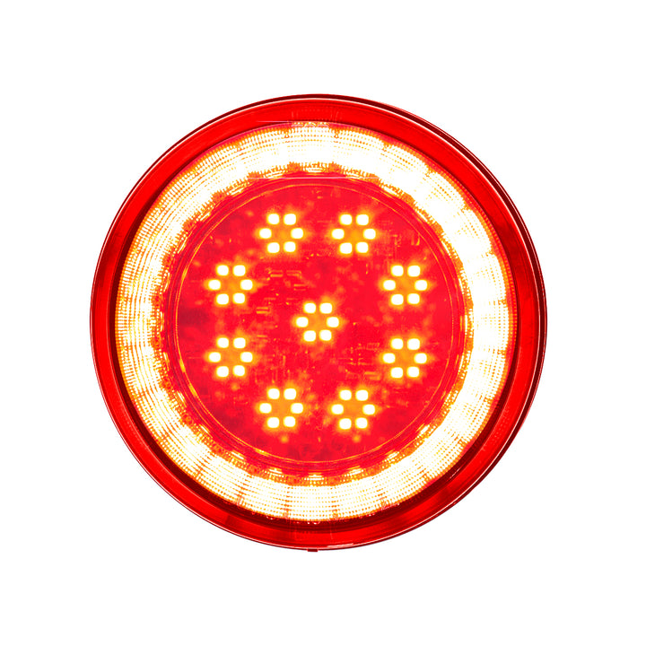 33 LED 4" Round Lumos Light S - Series (Stop, Turn &amp; Tail) - Red LED/Red Lens