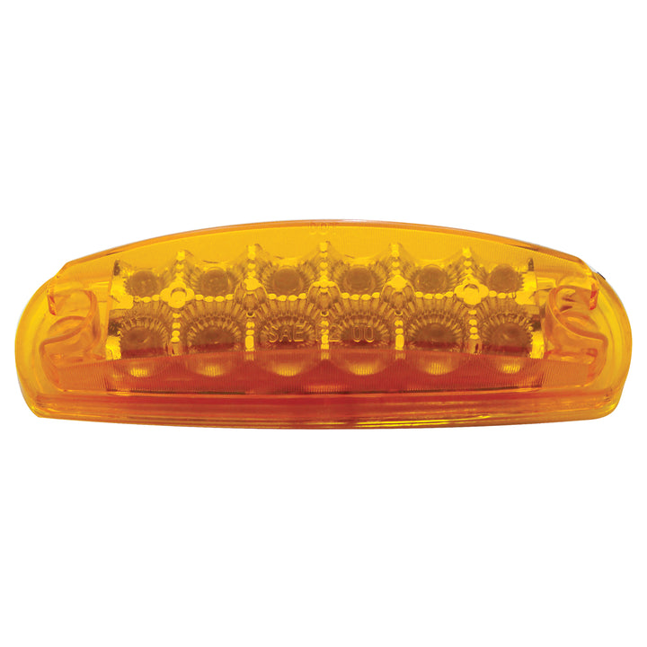 12 Amber LED Reflector Rectangular Light (Clearance/Marker) - Amber Lens (Bulk)