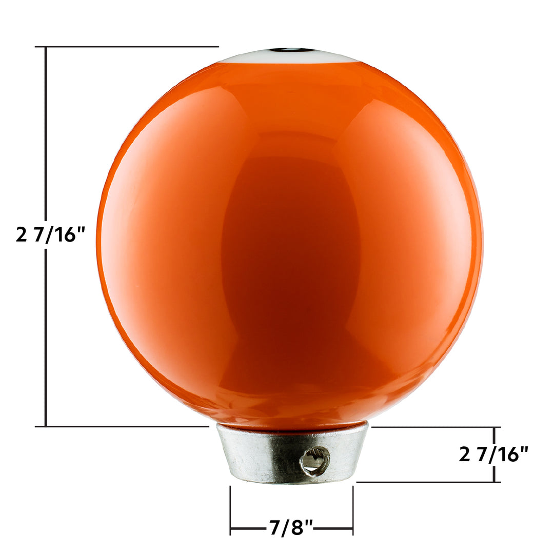 Number 5 Pool Ball Gearshift Knob - Gloss Orange