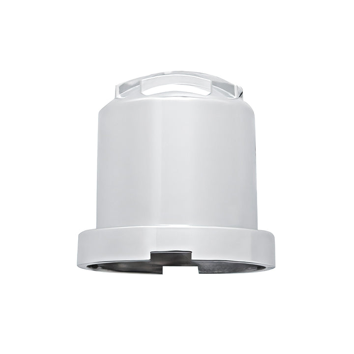 7/16" x 1-3/4" Chrome Plastic Iron Cross Nut Cover, Push-On Style (Bulk)
