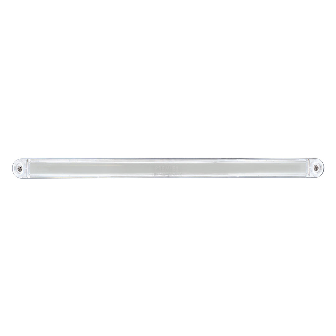 24 LED Dual Function 12" GloLight Bar With Bezel - Red LED/Clear Lens