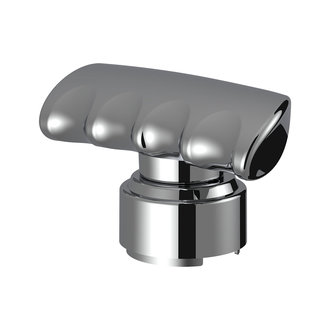 Thread-On T-Shape Gearshift Knob With Chrome 9/10 Speed Adapter - Chrome