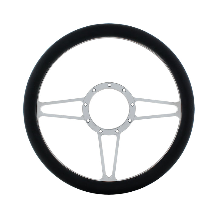 14" Chrome Aluminum 3 - Spoke Style 9 - Screw Mount Steering Wheel