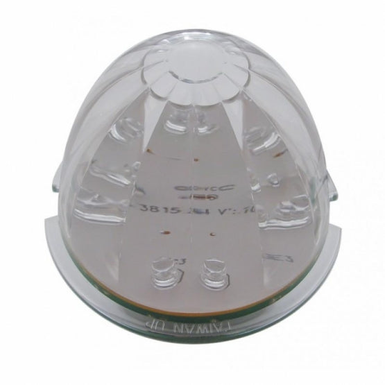 Fog Light Cover With Amber LED Hi/Lo Watermelon Light &amp; Visor For 2007-17 KW T660 - Driver - Clear Lens