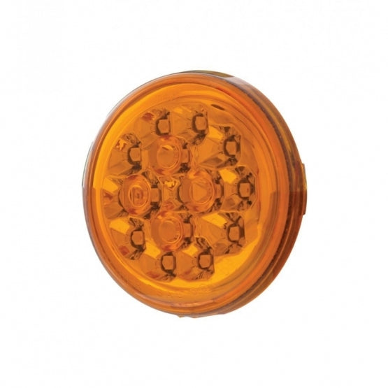 15 LED 2-3/8" Turn Signal Light For Harley Motorcycle - Amber LED/Amber Lens