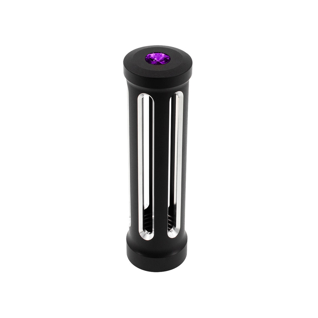 M30 x 3.5 Thread-On Sonoma Style Gearshift Knob - Purple Crystal/Matte Black