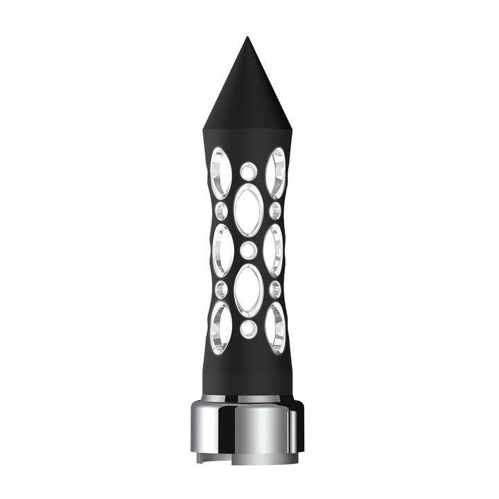 Thread-On Daytona Style Spike Gearshift Knob With LED 9/10 Speed Adapter - Black/White LED