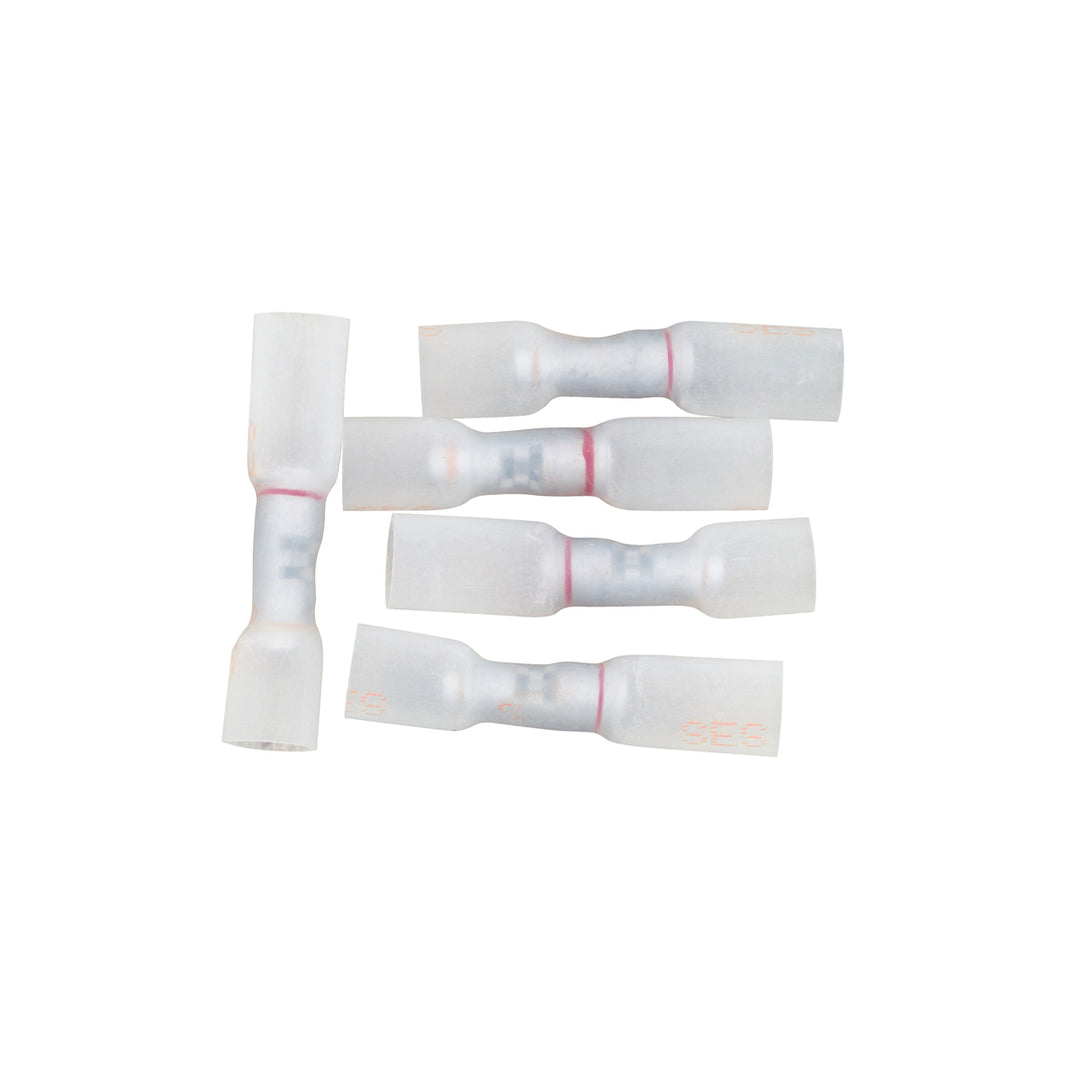 12 - 10 to 8 AWG CS Multi - Wire Heat Shrink Connector - Clear w/ Yellow Dash (5-Pack)