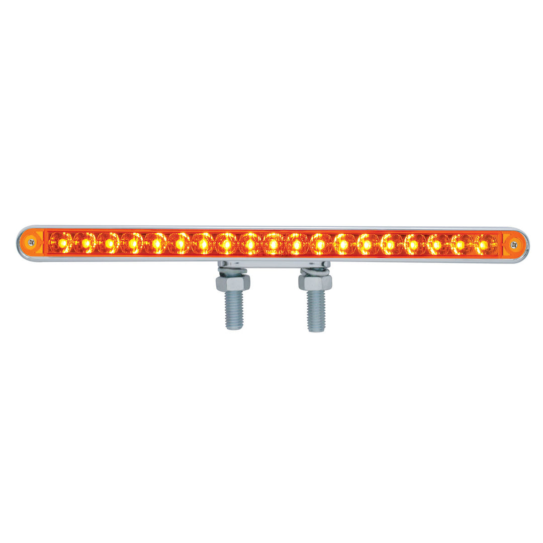38 LED 12" Reflector Double Face Light Bar - Amber &amp; Red LED/Amber &amp; Red Lens