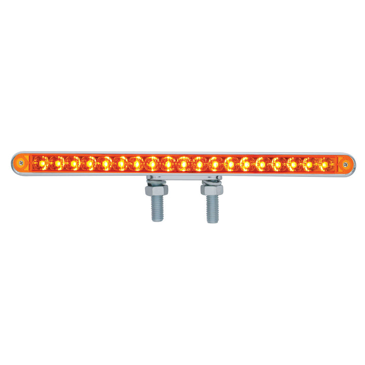 38 LED 12" Reflector Double Face Light Bar - Amber &amp; Red LED/Amber &amp; Red Lens