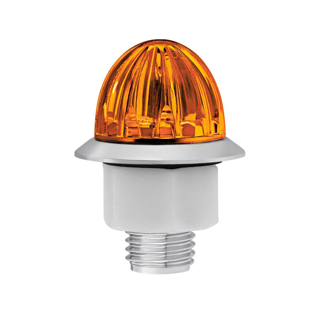 4 LED 1-1/8" Watermelon Double Fury Light With Clear Lens (Clearance/Marker) - Amber &amp; Red LED
