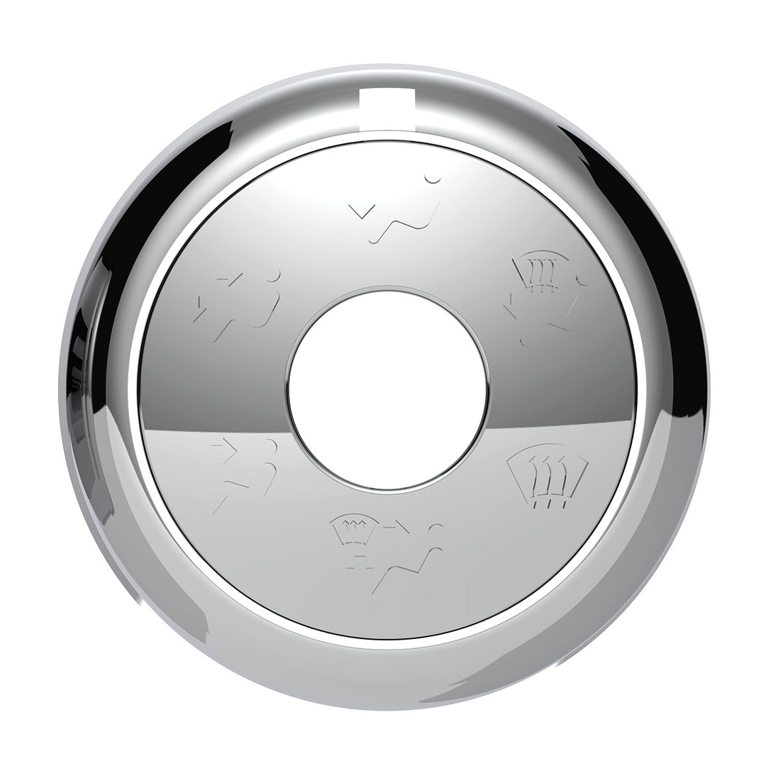 Chrome Plastic A/C Control 6 - Piece Dial Covers For 2018-2025 Freightliner Cascadia