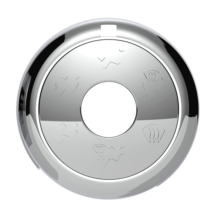 Chrome Plastic A/C Control 6 - Piece Dial Covers For 2018-2025 Freightliner Cascadia