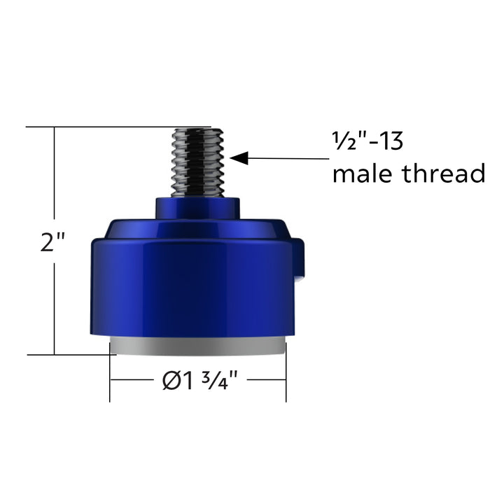 1/2" - 13 Thread-On Shift Knob Mounting Adapter For Eaton Fuller Style 13/15/18 Shifter - Indigo Blue (Bulk)