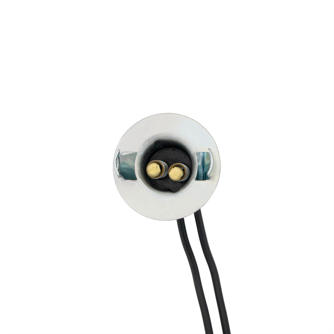 1 - Wire Universal Single Contact Instrument Panel &amp; License Plate Light Socket w/ Spring Clip Mount, 1 Pc.