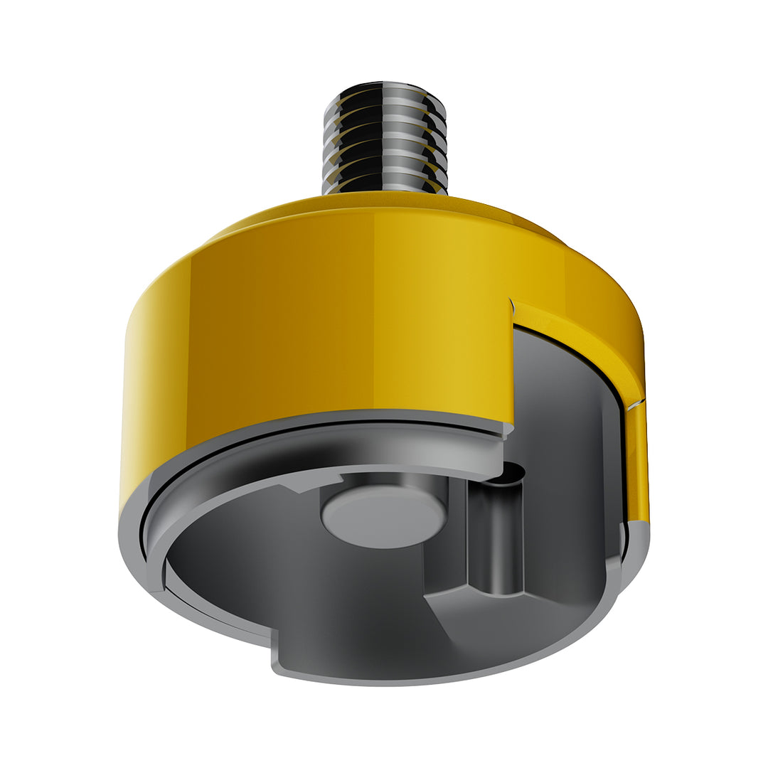 1/2" - 13 Thread-On Shift Knob Mounting Adapter For Eaton Fuller Style 13/15/18 Shifter - Electric Yellow (Bulk)