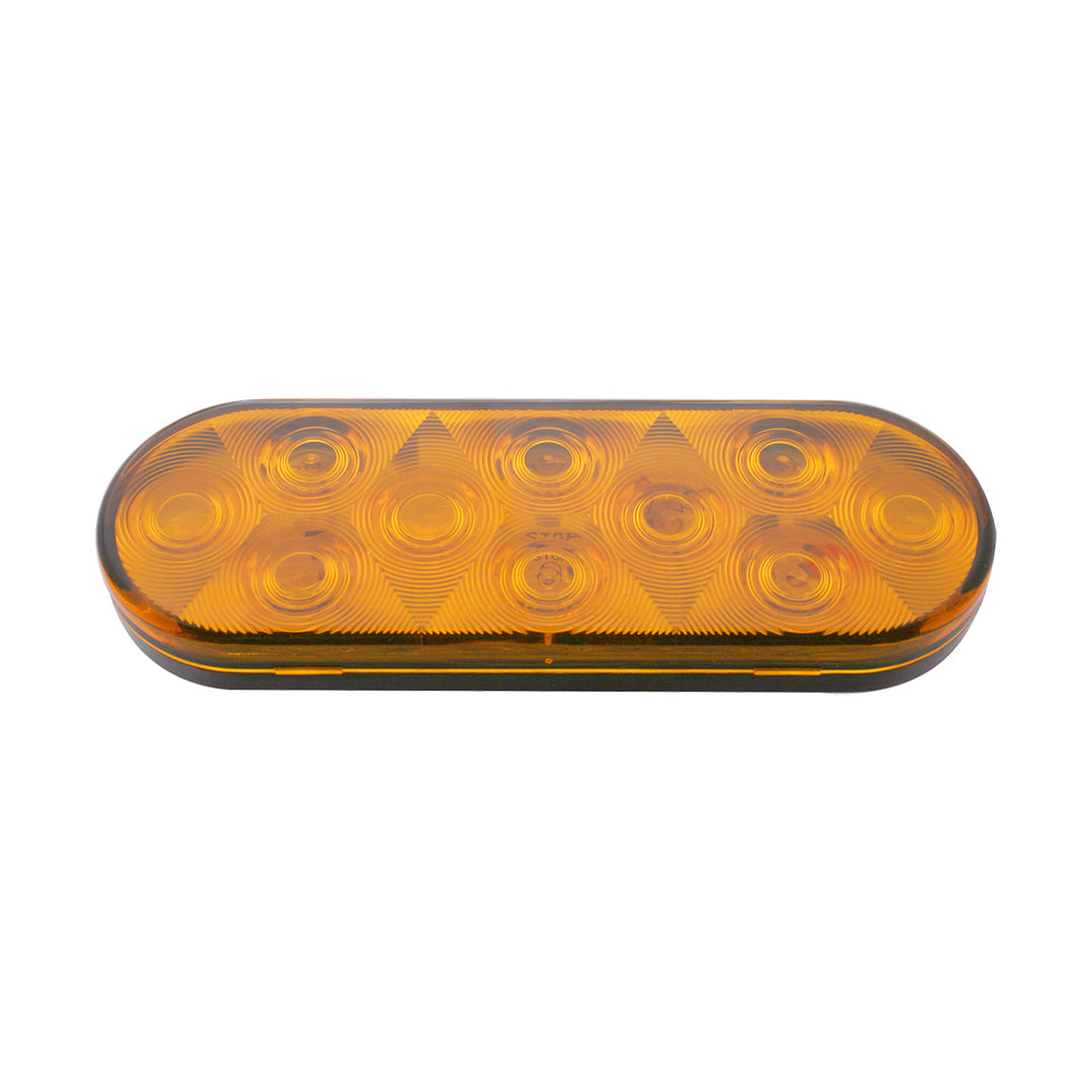 10 LED 6" Oval Turn Signal Light - Amber LED/Amber Lens