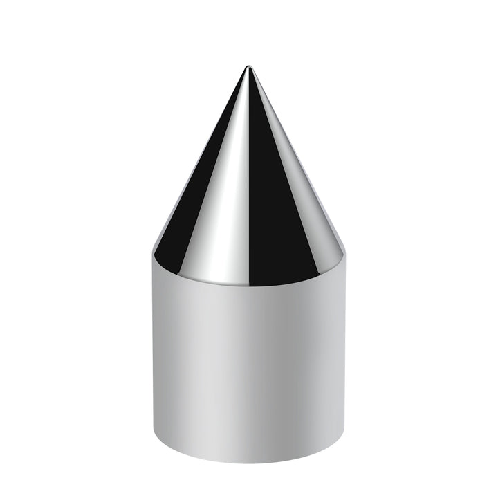 1-1/8" x 2-13/16" Chrome Plastic Spike Nut Covers - Push-On (Color Box Of 10)