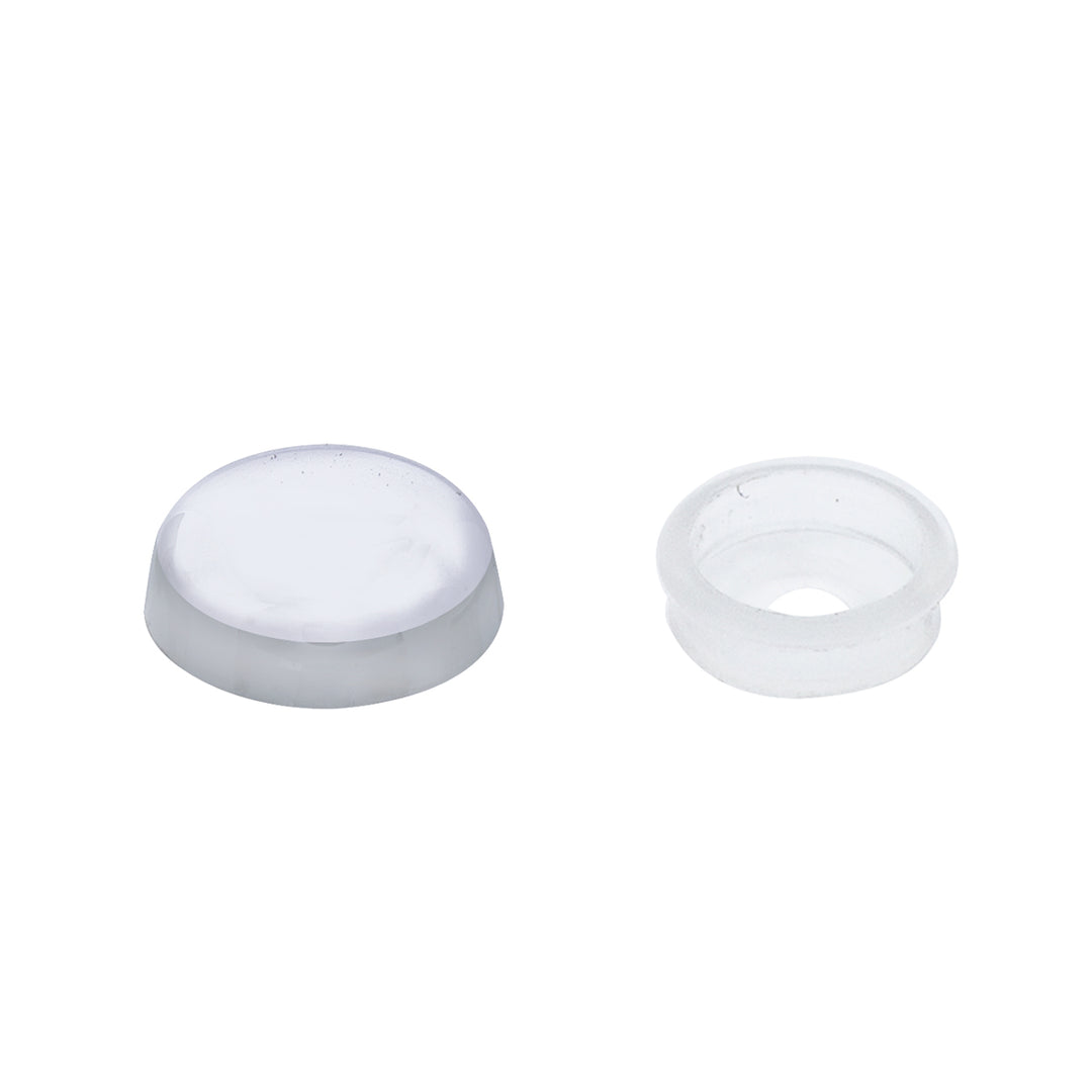 Chrome Plastic Snap-On Screw Cover For 