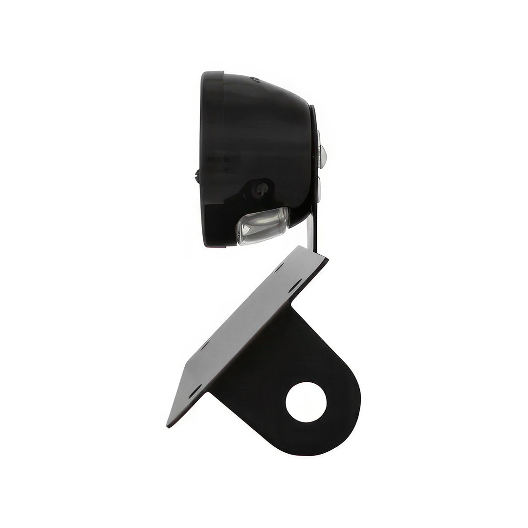 Black 1928 Ford STOP style Tail Light Assembly With Horizontal Mounting Bracket For Motorcycle