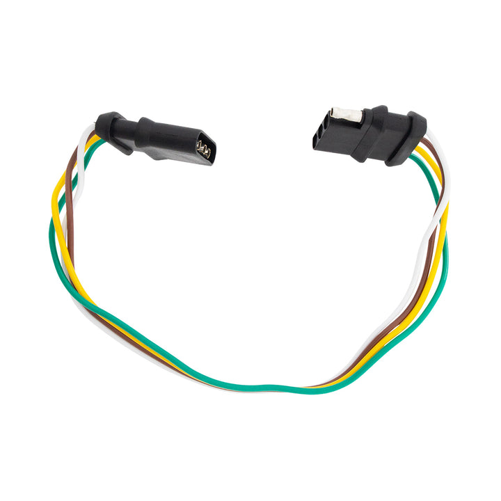 4 - Way Flat Moisture Proof M/FM Trailer Connectors w/ Polarized Plugs, 1 Pc.
