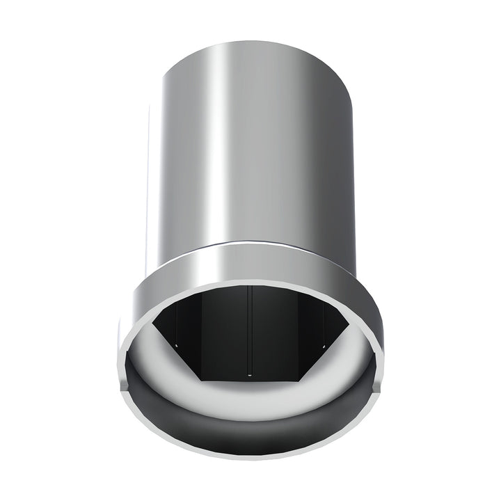 33mm X 3-3/16" Chrome Plastic Pointed Nut Cover With Flange - Push-On (Bulk)
