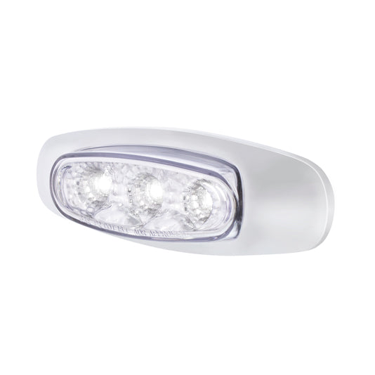 5 LED Reflector Light (Auxiliary/Utility) With Side Ditch Light - White LED/Clear Lens (Bulk)