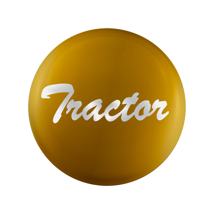 "Tractor" Glossy Air Valve Knob Candy Color Sticker - Electric Yellow