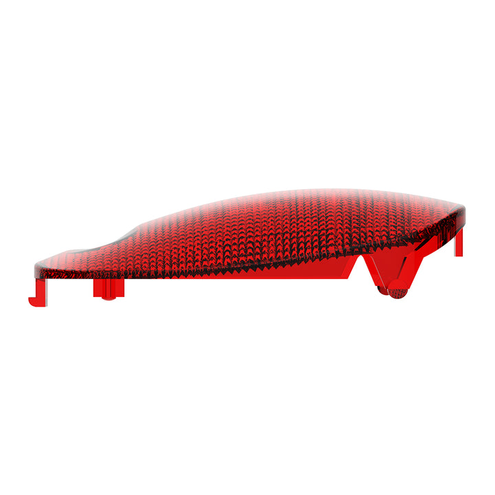 Rectangular Dome Light Lens For 2006+ Peterbilt - Red
