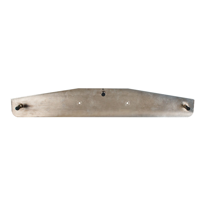 4" x 24" Chrome Bottom Mud Flap Plate With Welded Stud &amp; Oval Emblem Cutout