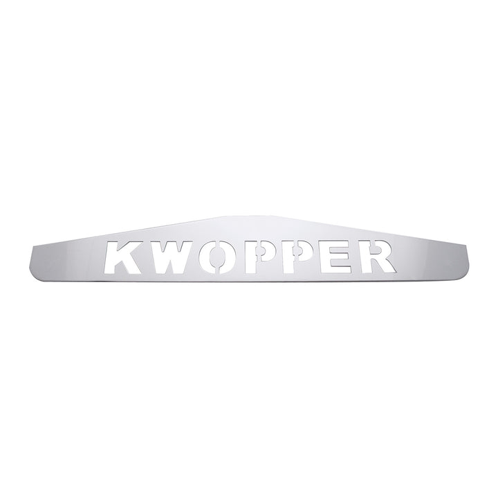 4" x 24" Chrome Kwopper Bottom Mud Flap Plate - Welded Stud