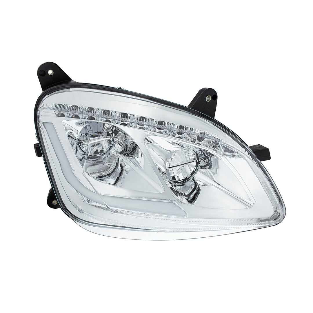 Chrome LED Headlight W/Sequential LED Turn Signal For Peterbilt 579 (2012-21) &amp; 587 (2010-16) - Passenger