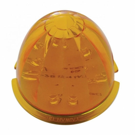 Fog Light Cover With 17 Amber LED Hi/Lo Watermelon Light For 2007-17 KW T660 - Passenger - Amber Lens