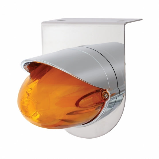 Stainless Steel Bracket With 9 LED Dual Function GloLight Watermelon Grakon 1000 Light &amp; Visor - Amber LED &amp; Lens
