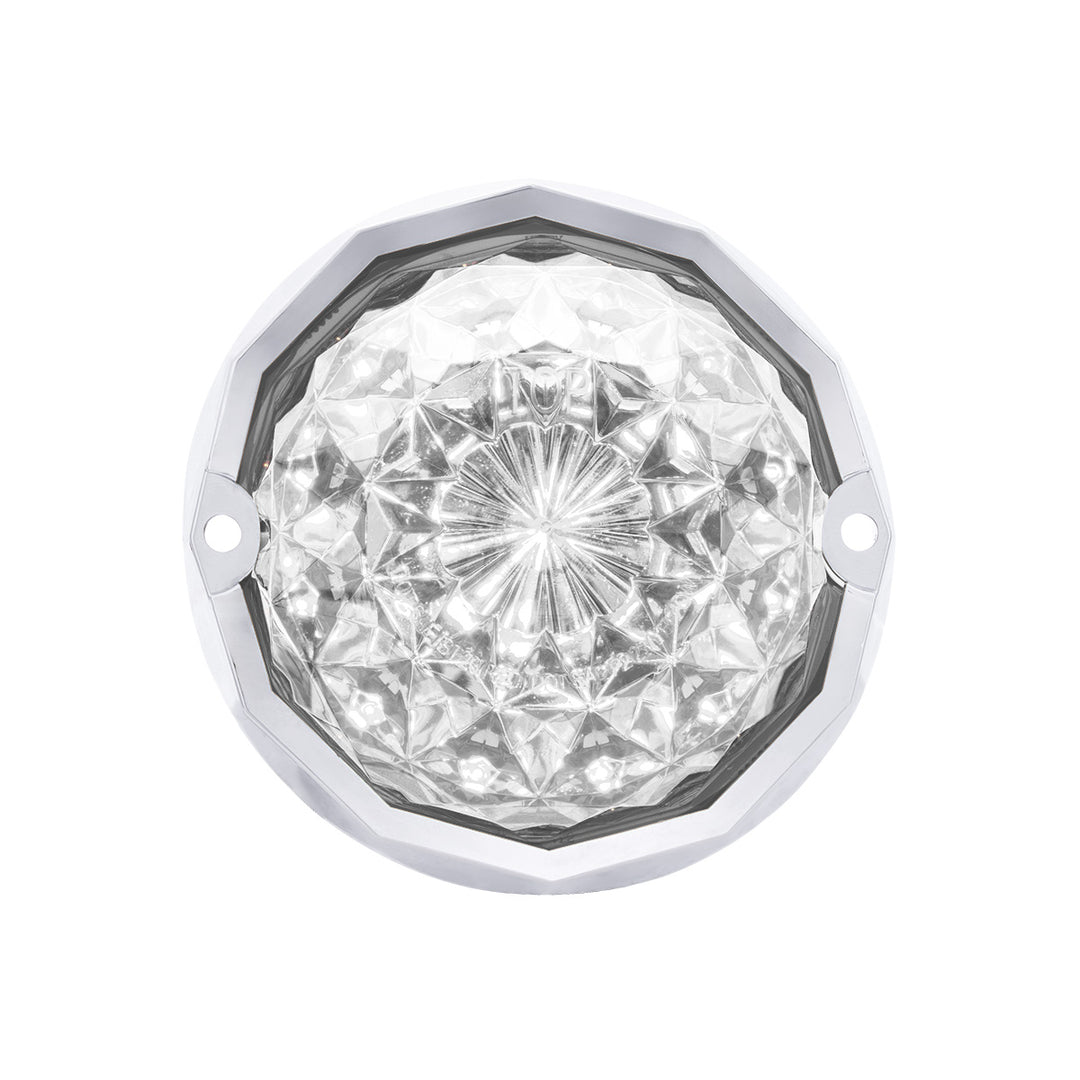 Double Fury 19 LED Dual Function Crystal Watermelon Light Kit With Bezel - Amber &amp; White LED/Clear Lens