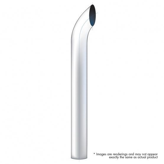 6" Curved Plain Bottom Exhaust - 120" L