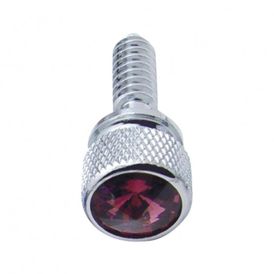 1/4" - 20 Knurled Head Dash Screw For Peterbilt - Purple Crystal (14-Pack)
