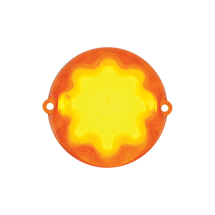 9 LED Dual Function GloLight Watermelon Grakon 1000 Style Cab Light - Amber LED/Amber Lens