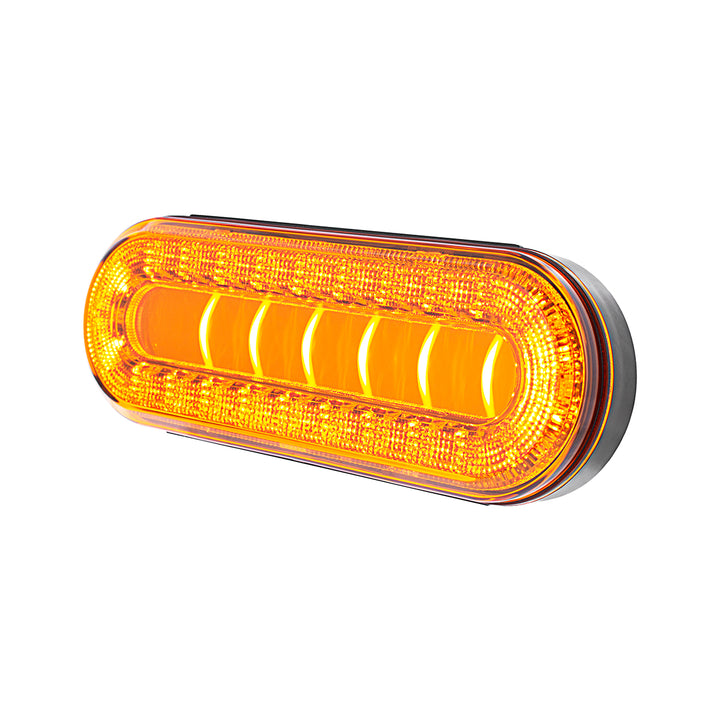 30 LED 6" Oval Lumos Light I - Series (Turn Signal) - Amber LED/Amber Lens