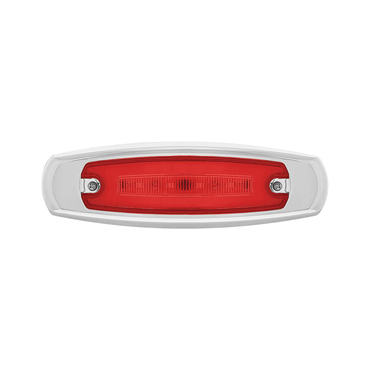 16 LED Rectangular GloLight With Bezel (Clearance/Marker) - Red LED/Red Lens (Bulk)