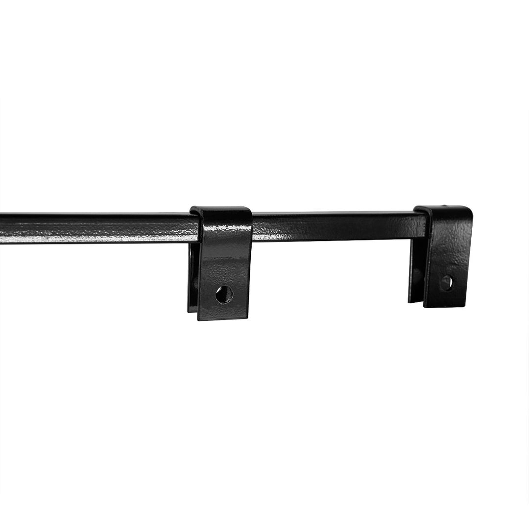 Black Straight Mud Flap Hangers With Mounting Hardware - No Coil (Pair)