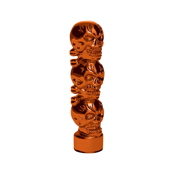 1/2" - 13 Thread-On 3 Skull Candy Color Shift Knob - Cadmium Orange