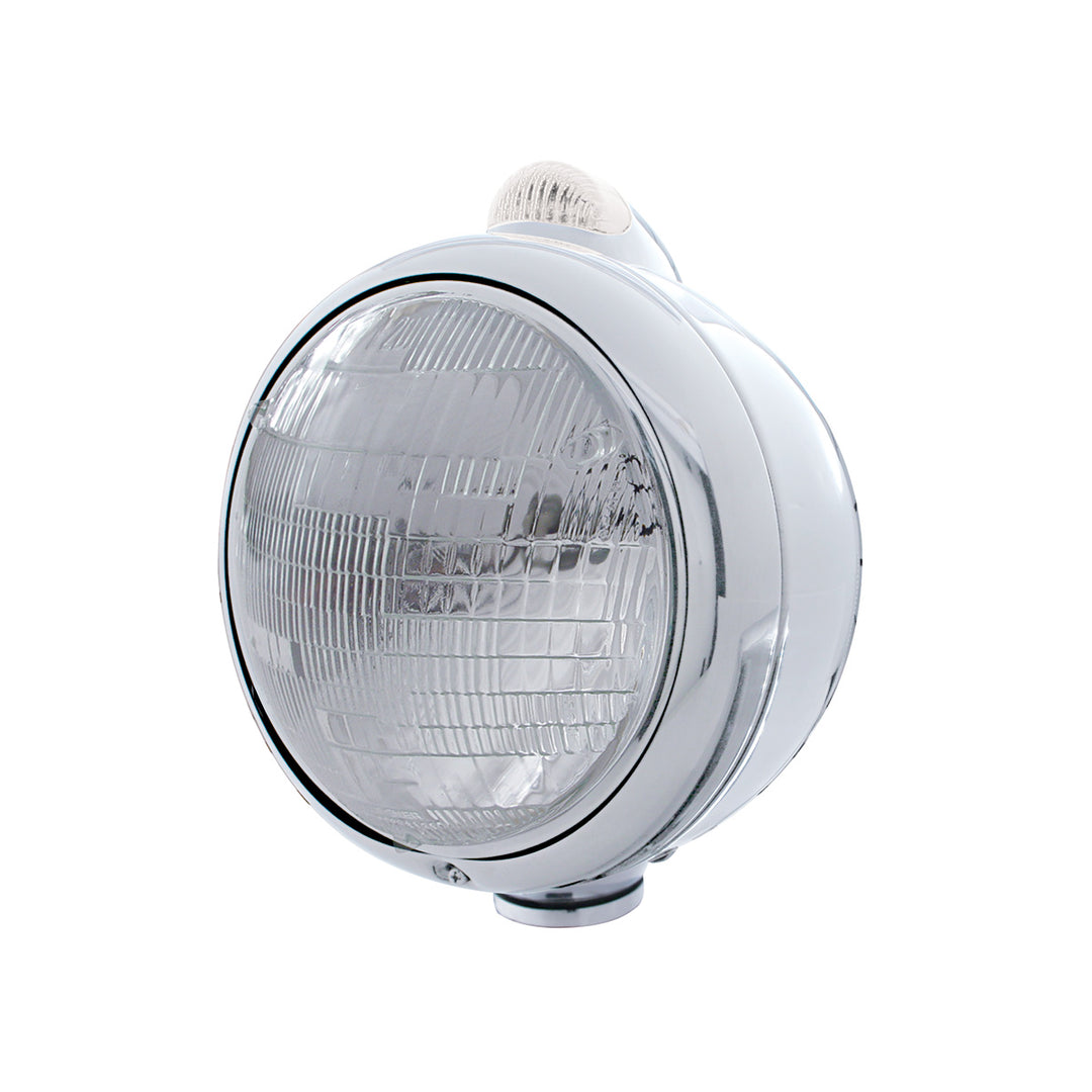 Chrome Guide 682-C Headlight 6014 &amp; Dual Mode LED Signal - Clear Lens