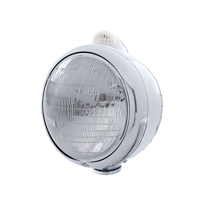Chrome Guide 682-C Headlight 6014 &amp; Dual Mode LED Signal - Clear Lens