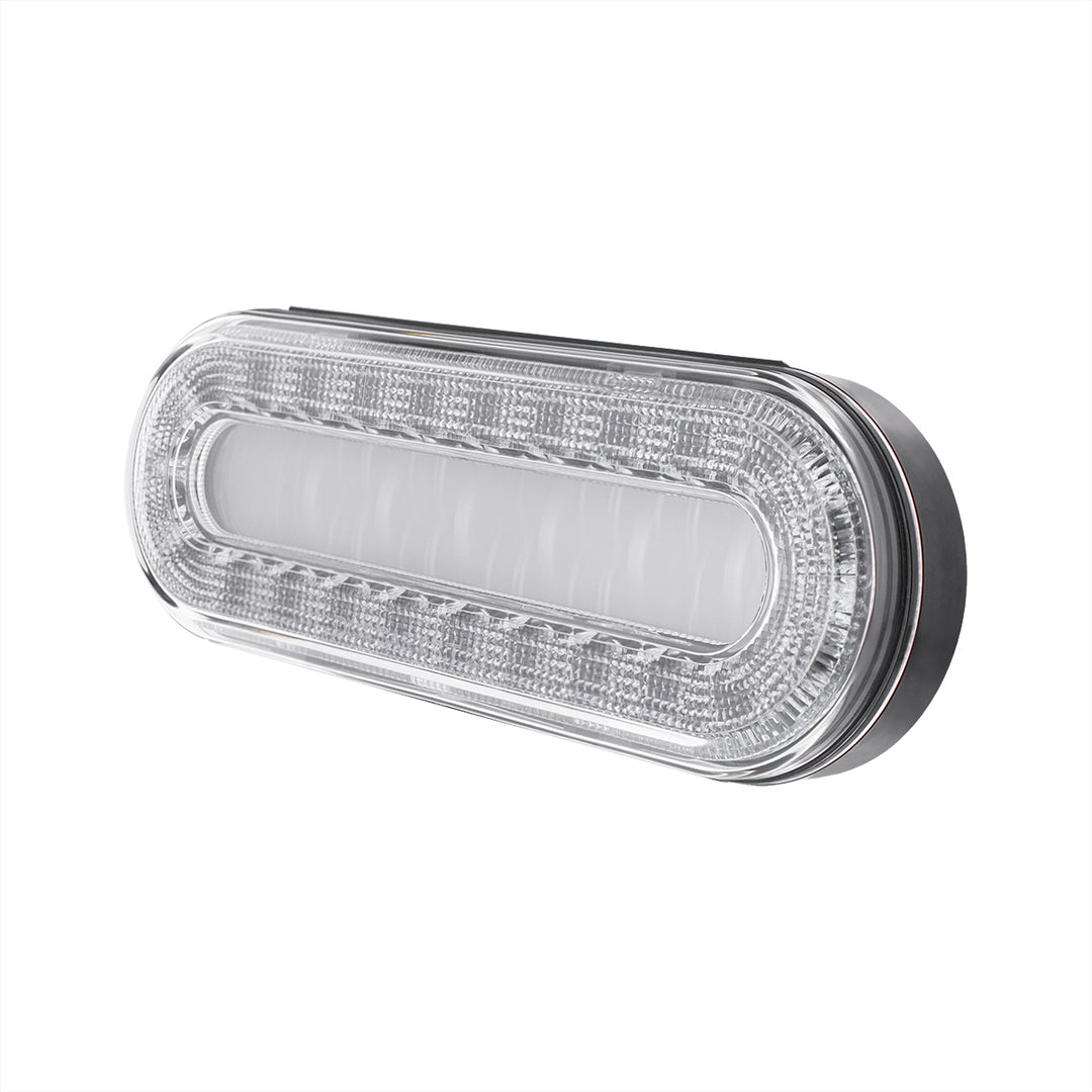 30 LED 6" Oval Lumos Light I - Series (Stop, Turn &amp; Tail) - Red LED/Clear Lens