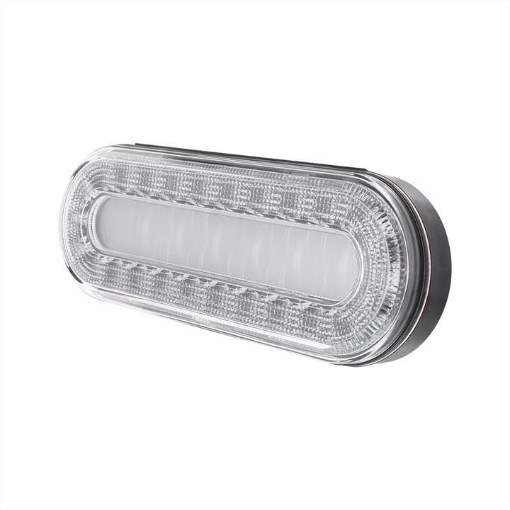 30 LED 6" Oval Lumos Light I - Series (Stop, Turn &amp; Tail) - Red LED/Clear Lens