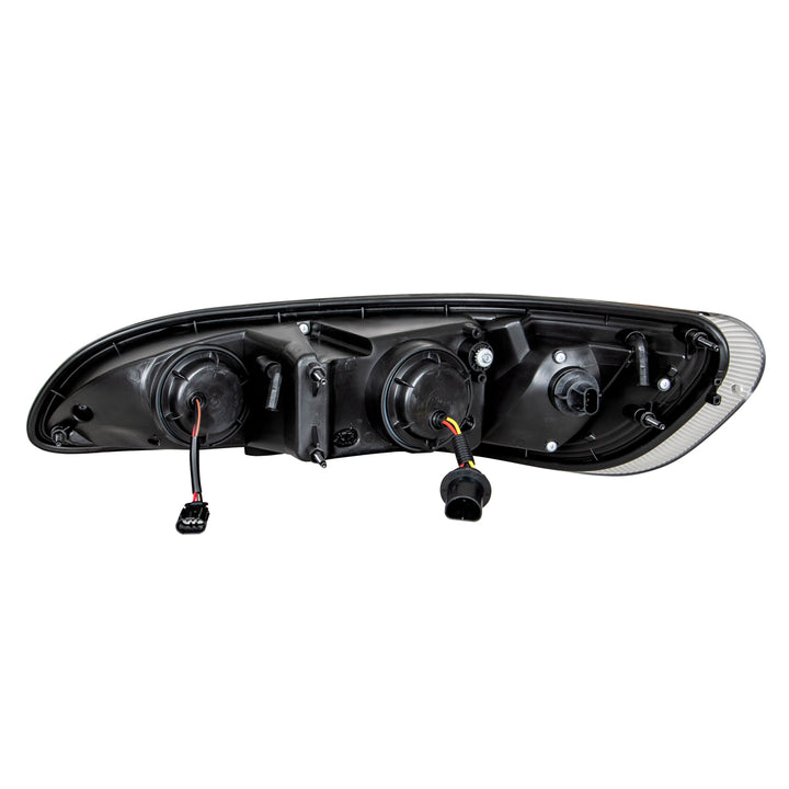 Black Projection Headlight W/LED Dual Function Light Bar For PB 386 (2005-2015) &amp; 387 (1999-2010) - Passenger