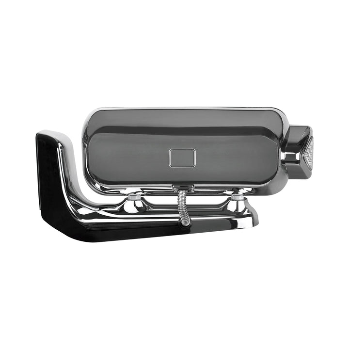 High Power LED Chrome Projection Headlight Assembly With Mounting Arm &amp; Turn Signal - Passenger